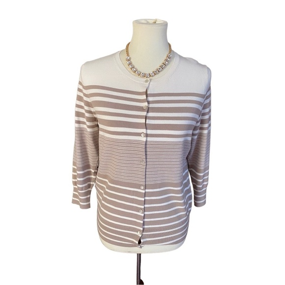 NWT Ann Taylor Striped Cardigan - Picture 1 of 5